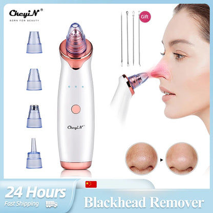 CkeyiN Electric Blackhead Remover Vacuum Facial Acne Cleaner Pimple Pore Cleansing Device Black Nose Point Beauty Skin Care Tool